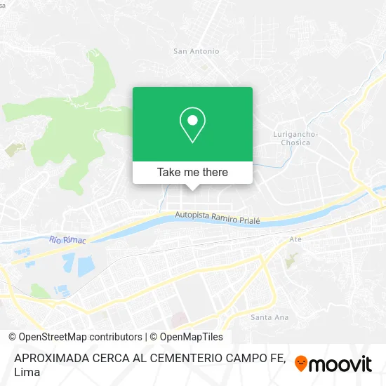 Mapa de APROXIMADA  CERCA AL CEMENTERIO CAMPO FE
