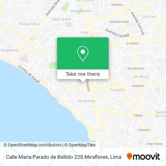 Calle Maria Parado de Bellido 220  Miraflores map