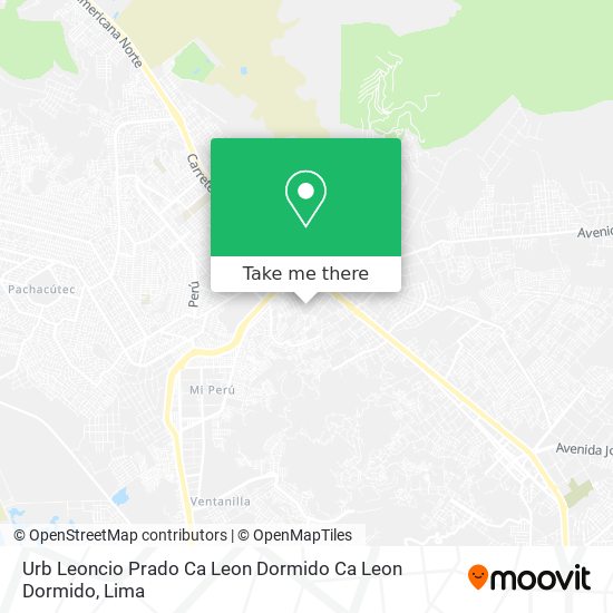 Mapa de Urb  Leoncio Prado  Ca  Leon Dormido Ca  Leon Dormido