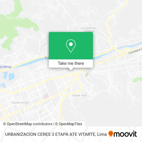 URBANIZACION CERES 3 ETAPA ATE VITARTE map