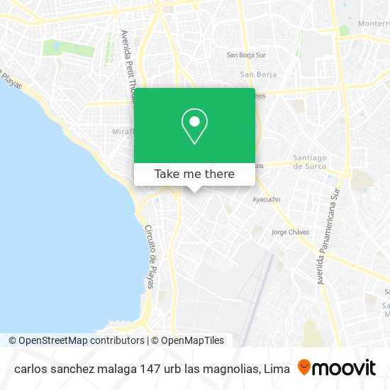 carlos sanchez malaga 147 urb  las magnolias map