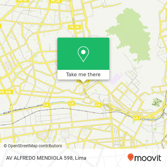 Mapa de AV  ALFREDO MENDIOLA 598