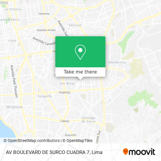 AV BOULEVARD DE SURCO CUADRA 7 map