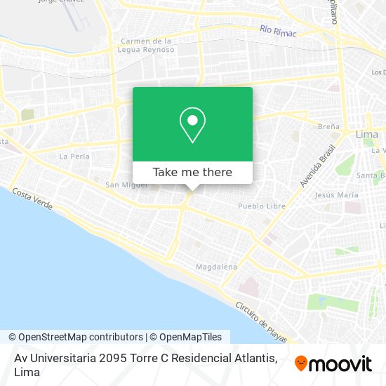 Av  Universitaria 2095 Torre C Residencial Atlantis map