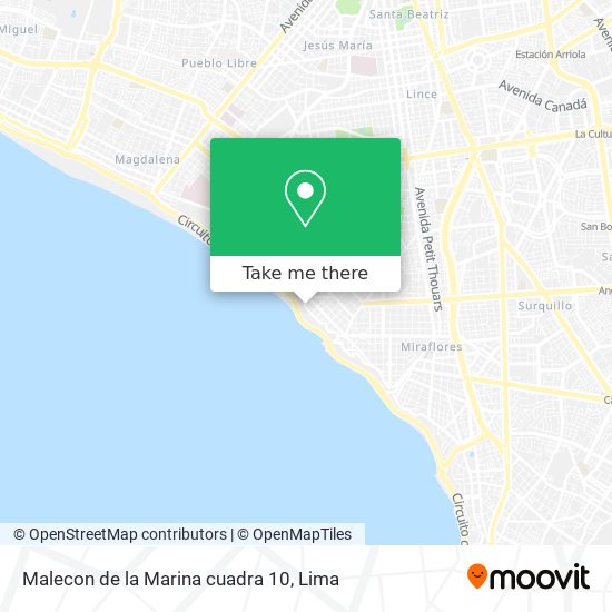 Mapa de Malecon de la Marina cuadra 10