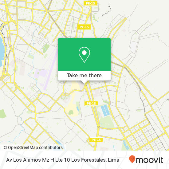 Av  Los Alamos Mz H Lte 10 Los Forestales map