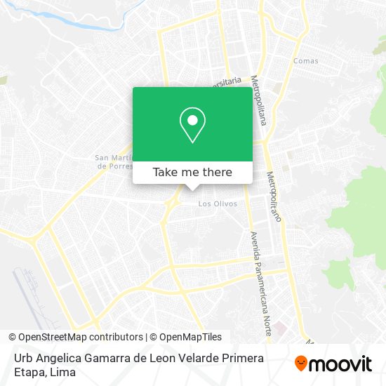 Urb  Angelica Gamarra  de Leon Velarde Primera Etapa map