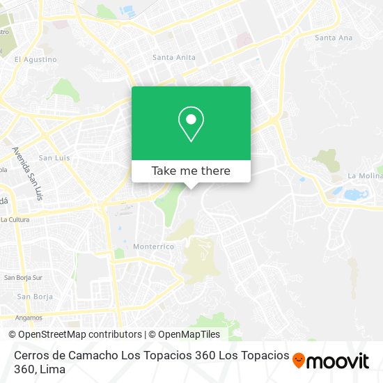 Cerros de Camacho  Los Topacios 360 Los Topacios 360 map