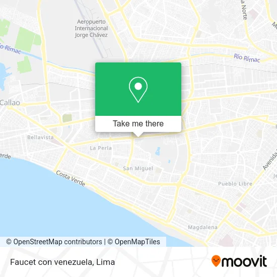 Mapa de Faucet con venezuela