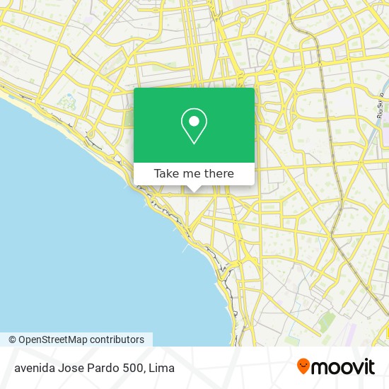 avenida Jose Pardo 500 map