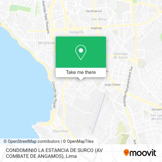 Mapa de CONDOMINIO LA ESTANCIA DE SURCO (AV  COMBATE DE ANGAMOS)