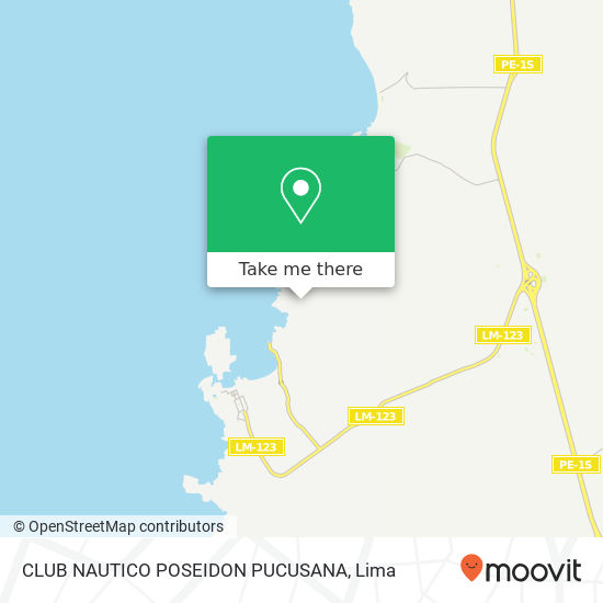 Mapa de CLUB NAUTICO POSEIDON PUCUSANA