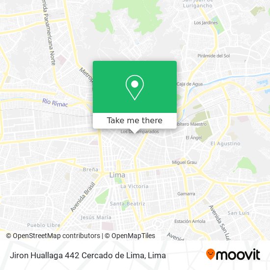 Jiron Huallaga 442 Cercado de Lima map