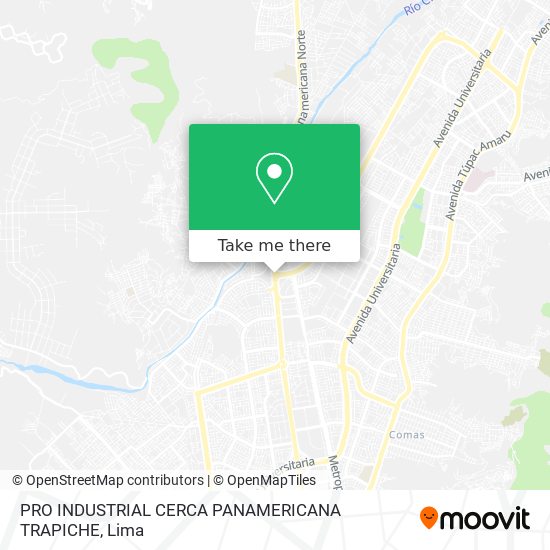 Mapa de PRO INDUSTRIAL CERCA PANAMERICANA   TRAPICHE