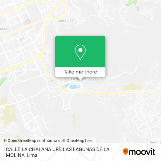 Mapa de CALLE LA CHALANA URB  LAS LAGUNAS DE LA MOLINA