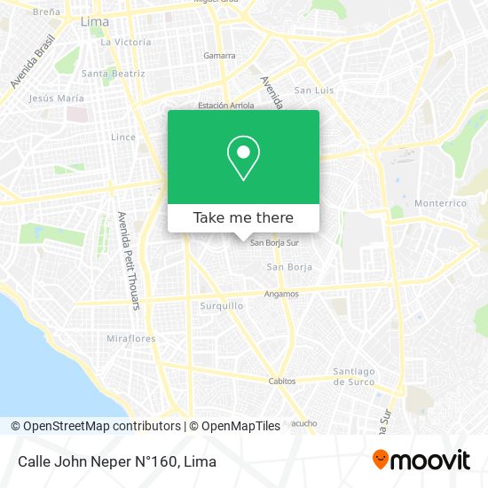 Calle John Neper N°160 map