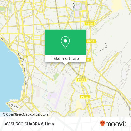 AV SURCO CUADRA 6 map