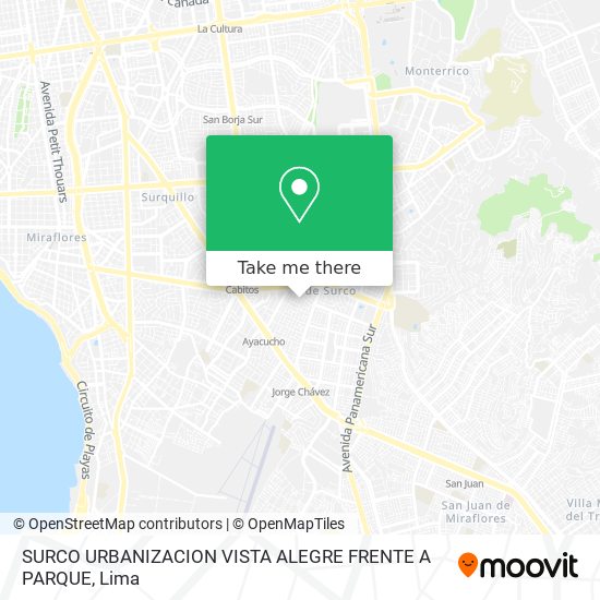 Mapa de SURCO  URBANIZACION VISTA ALEGRE  FRENTE A PARQUE