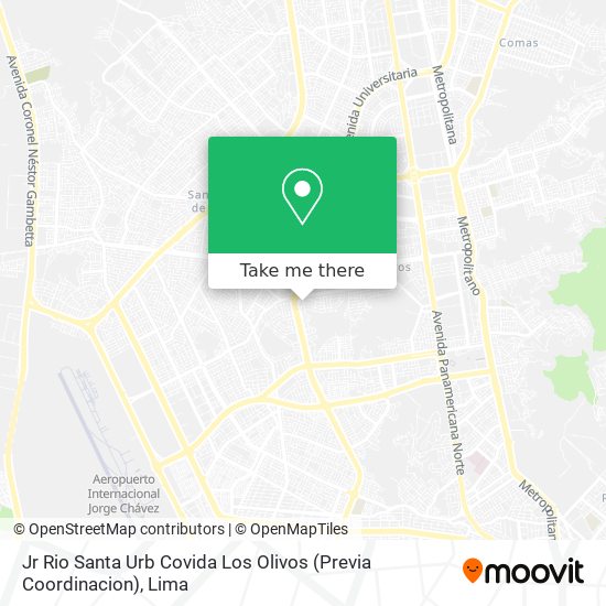 Jr  Rio Santa  Urb  Covida  Los Olivos  (Previa Coordinacion) map