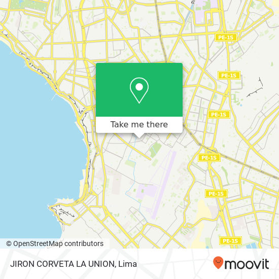 Mapa de JIRON CORVETA LA UNION