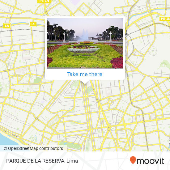 PARQUE DE LA RESERVA map