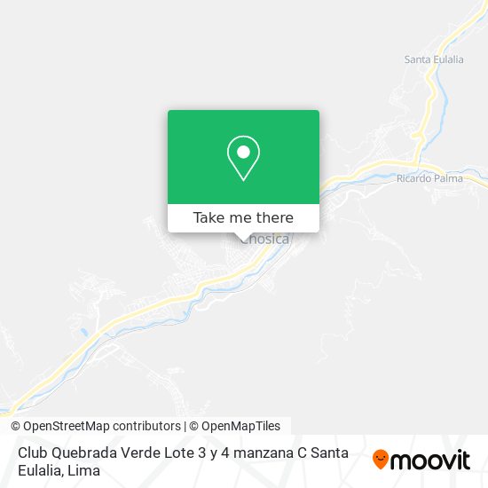 Mapa de Club Quebrada Verde Lote 3 y 4 manzana C  Santa Eulalia