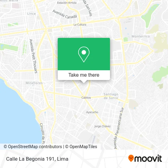 Calle La Begonia 191 map
