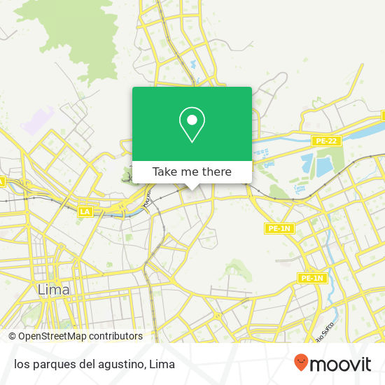 los parques del agustino map