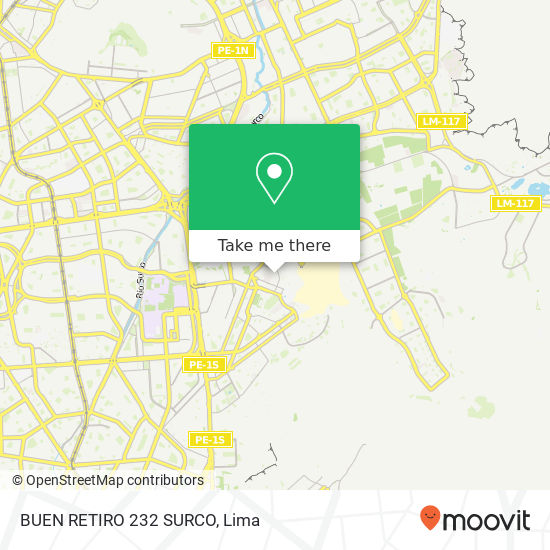 BUEN RETIRO 232 SURCO map