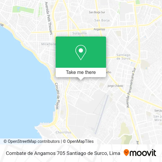 Mapa de Combate de Angamos 705   Santiago de Surco