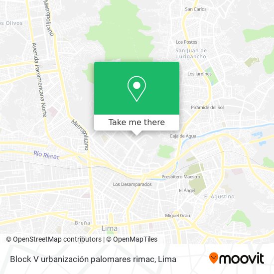 Block V urbanización palomares rimac map