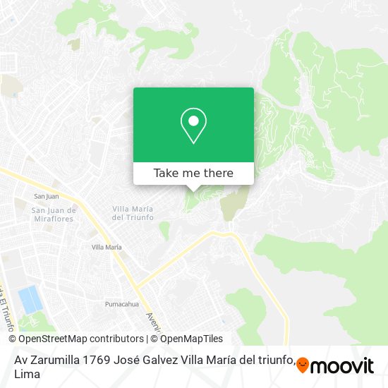 Av  Zarumilla 1769 José Galvez  Villa María del triunfo map