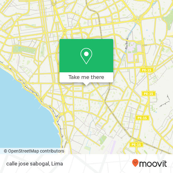 calle jose sabogal map