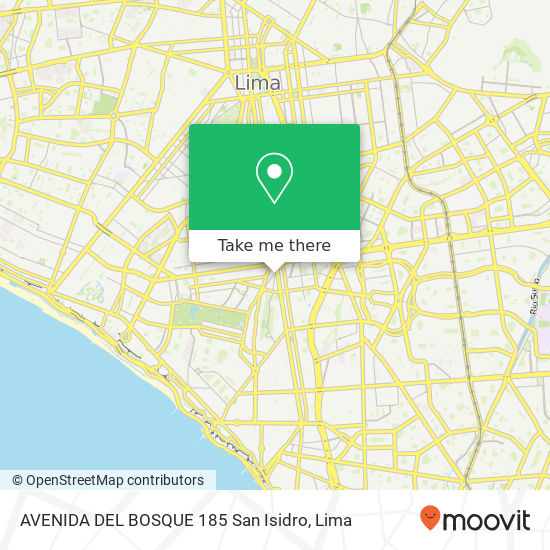 Mapa de AVENIDA DEL BOSQUE 185 San Isidro