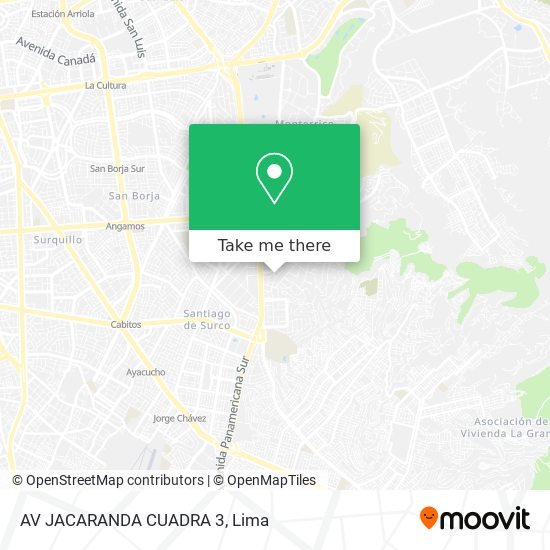 AV JACARANDA CUADRA 3 map