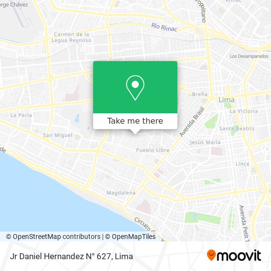 Jr  Daniel Hernandez N° 627 map