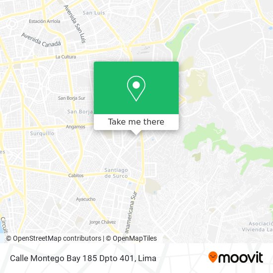 Mapa de Calle Montego Bay 185 Dpto  401