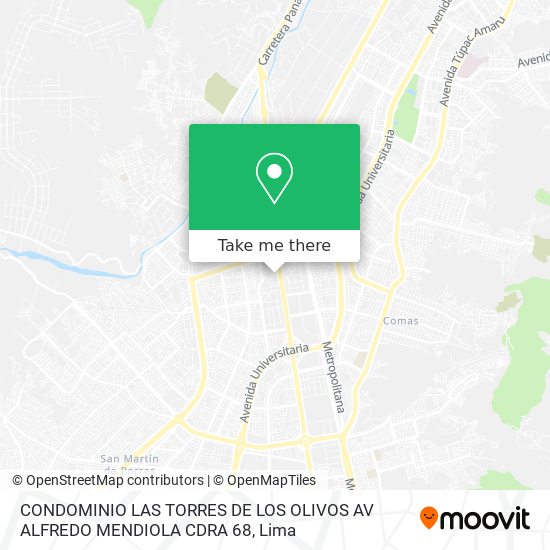CONDOMINIO LAS TORRES DE LOS OLIVOS  AV  ALFREDO MENDIOLA CDRA 68 map