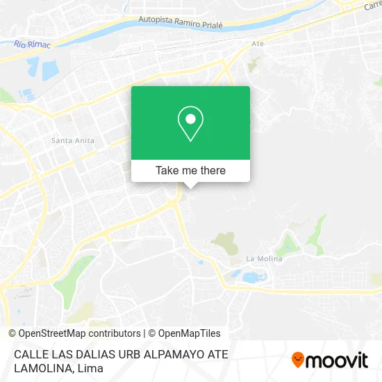 CALLE LAS DALIAS URB ALPAMAYO   ATE   LAMOLINA map