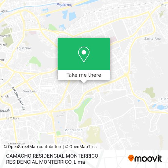 CAMACHO  RESIDENCIAL MONTERRICO RESIDENCIAL MONTERRICO map