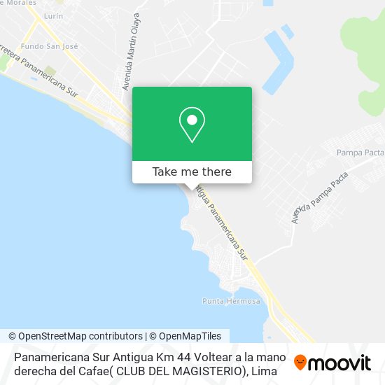 Panamericana Sur Antigua Km  44 Voltear a la mano derecha del Cafae( CLUB DEL MAGISTERIO) map