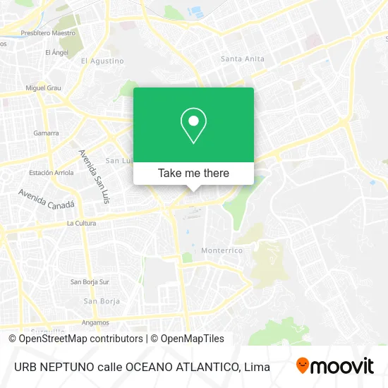 Mapa de URB  NEPTUNO calle OCEANO ATLANTICO