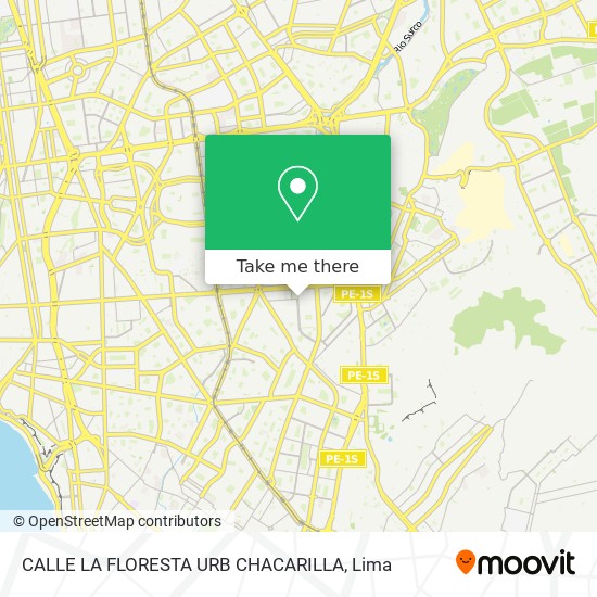 Mapa de CALLE LA FLORESTA URB CHACARILLA