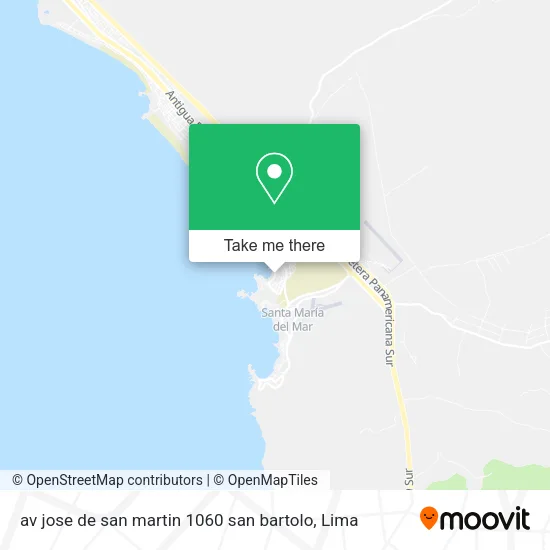 Mapa de av jose de san martin 1060 san bartolo