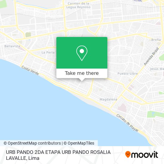 Mapa de URB  PANDO 2DA  ETAPA  URB PANDO ROSALIA LAVALLE