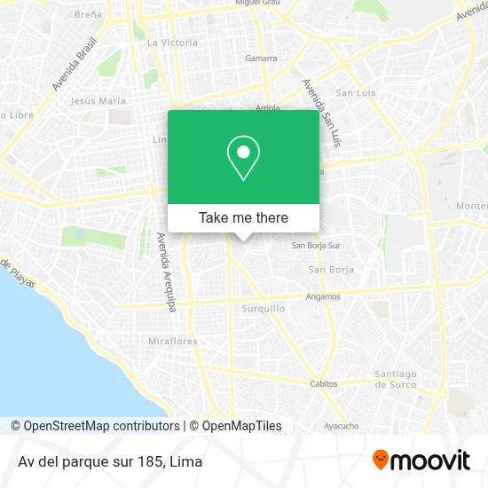 Av del parque sur 185 map