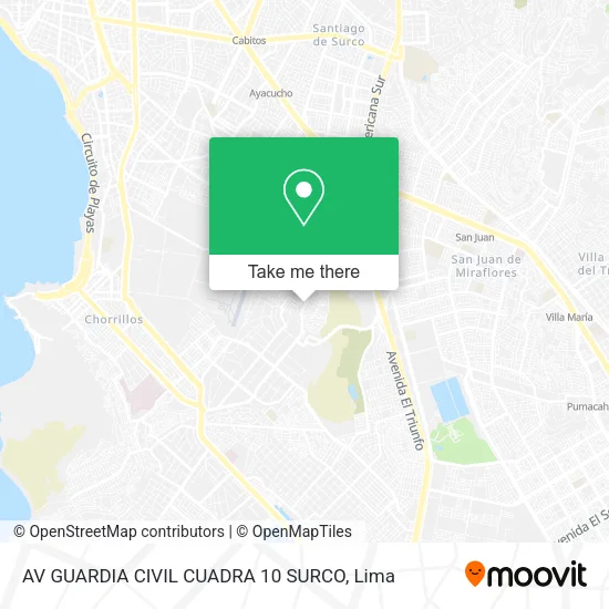 AV  GUARDIA CIVIL CUADRA 10  SURCO map