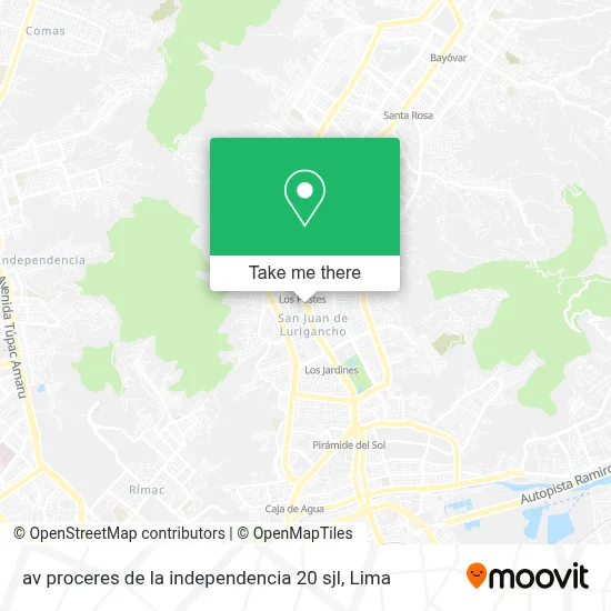 av proceres de la independencia 20 sjl map