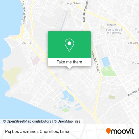 Psj  Los Jazmines  Chorrillos map