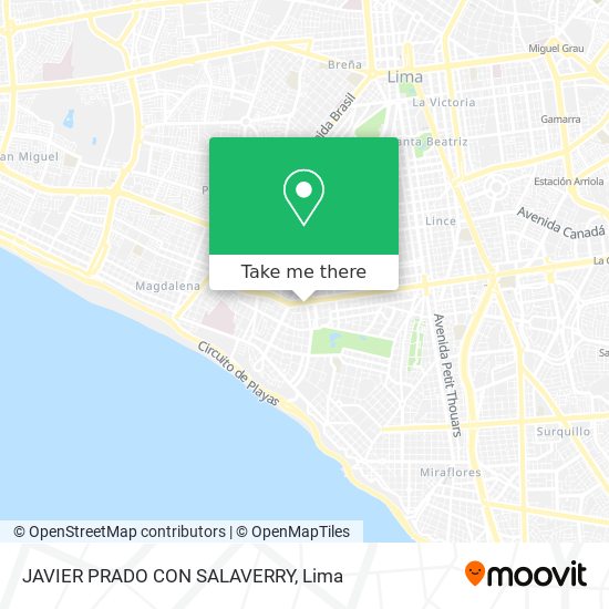 JAVIER PRADO CON SALAVERRY map